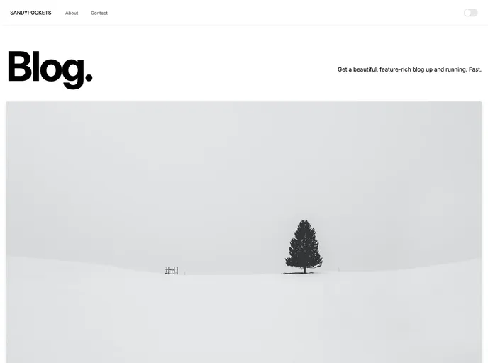 screenshot of Nextjs Blog Starter