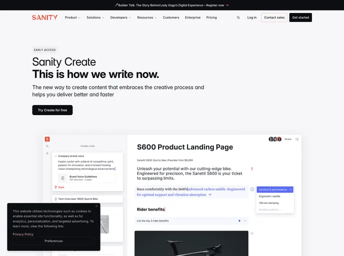 screenshot of Sanity Template Gridsome Blog
