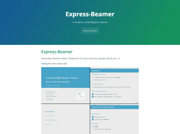 screenshot of Express Beamer