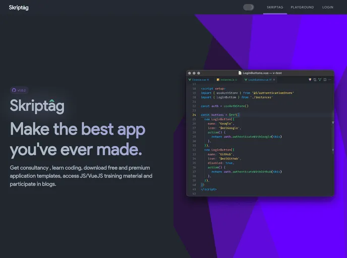 screenshot of VueSienna