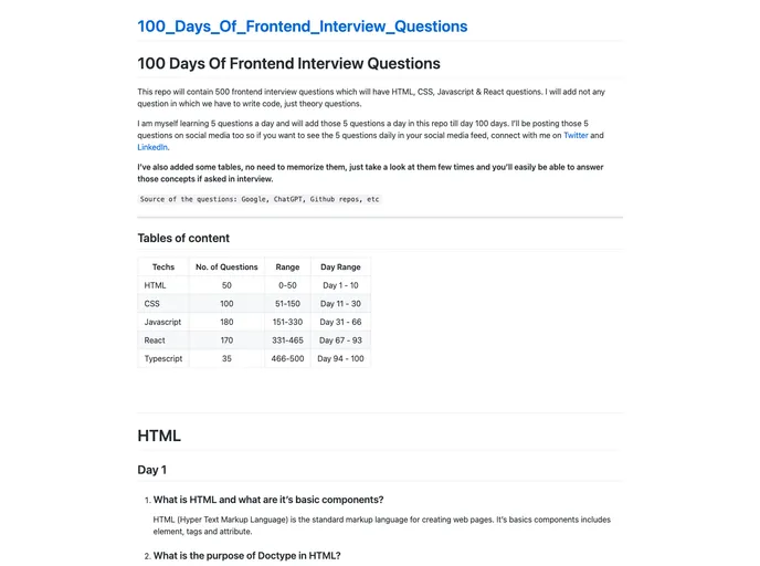 screenshot of 100_Days_Of_Frontend_Interview_Questions
