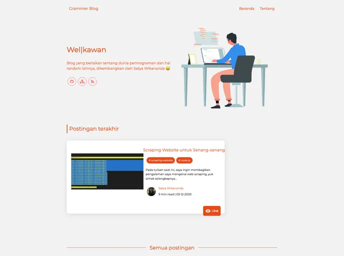 screenshot of Grammer Blog