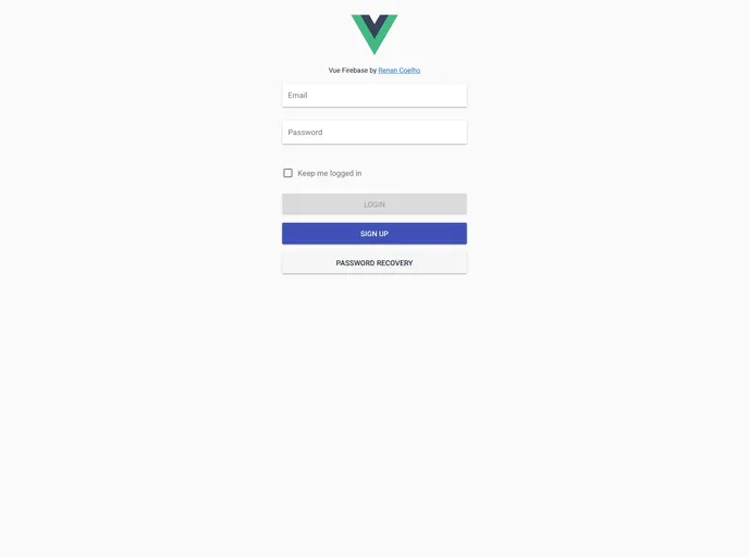 screenshot of Vue Firebase