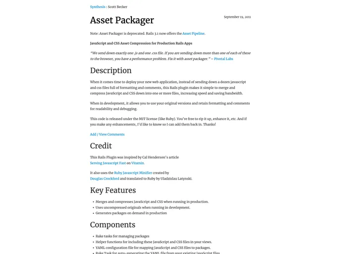 screenshot of Asset_packager