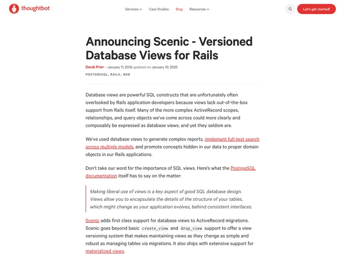 screenshot of Scenic