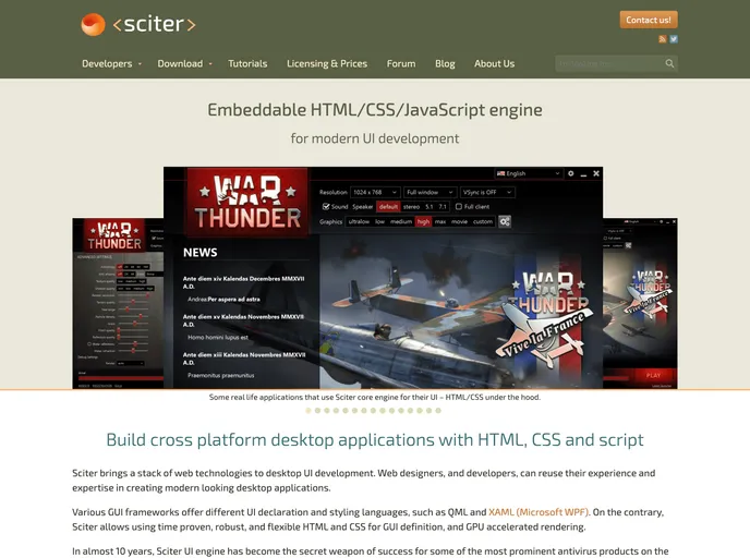 screenshot of Go Sciter