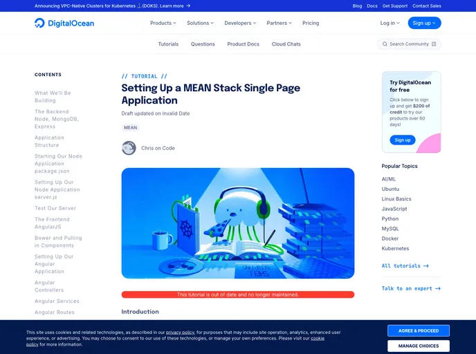screenshot of Starter Node Angular