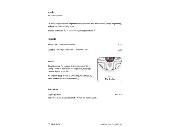 screenshot of Screfy.com