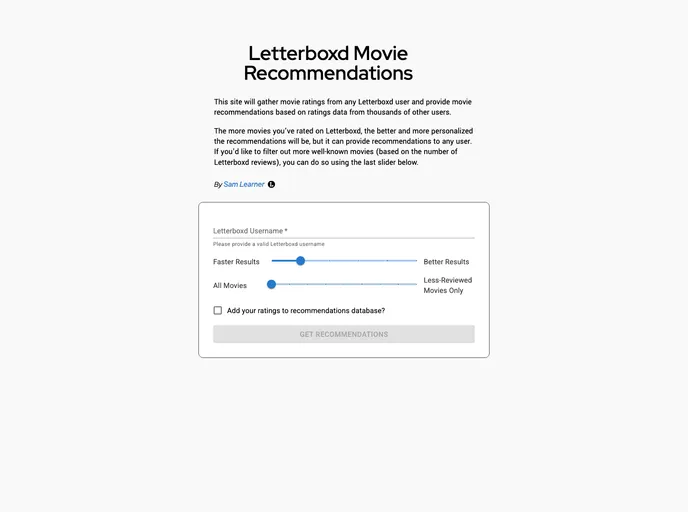 screenshot of Letterboxd_recommendations