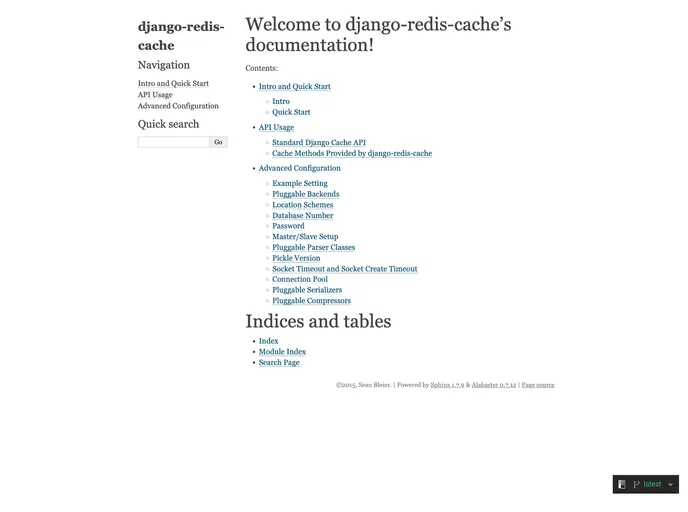 screenshot of Django Redis Cache