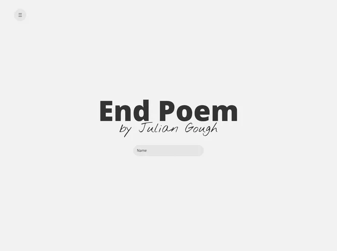 screenshot of EndPoem