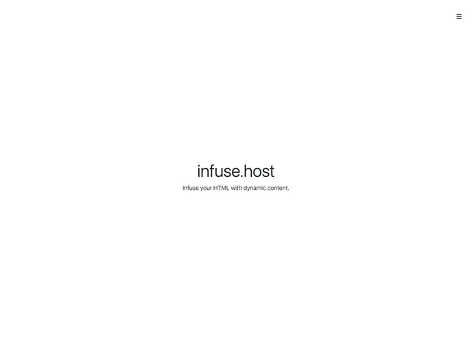screenshot of Infuse.host