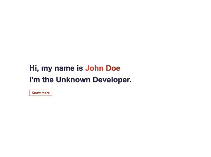 screenshot of Simplefolio Ember