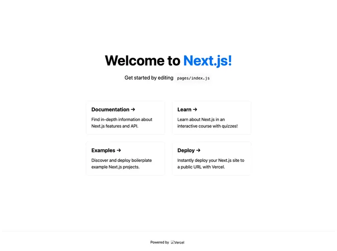 screenshot of Nextjs Starter Kit