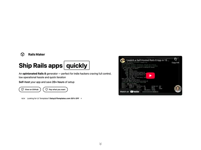 screenshot of Railsmaker