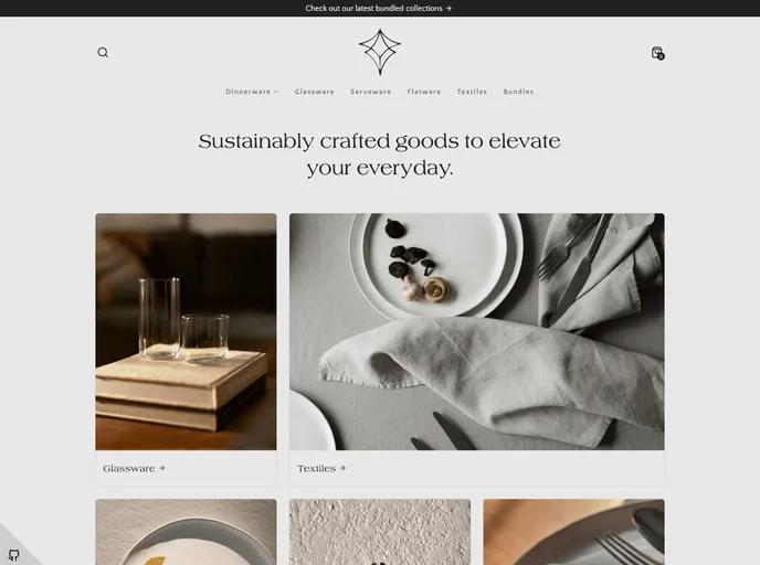 screenshot of React Based Shopify Craft Theme