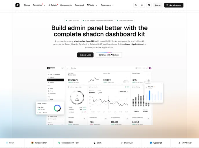 Shadcn Dashboard - Shadcn Templates