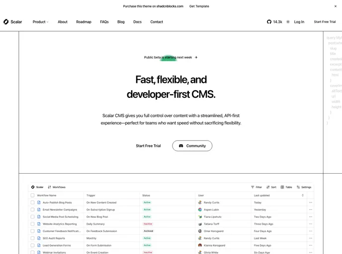 Scalar - Astro Template screenshot
