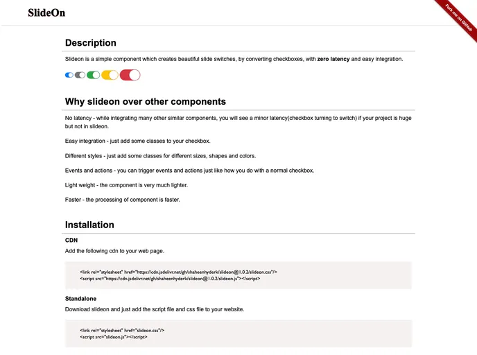 screenshot of Slideon