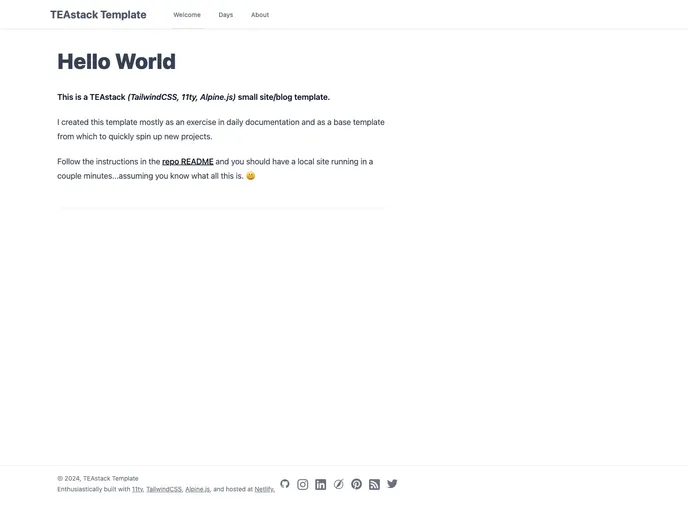 screenshot of Tea Base Template