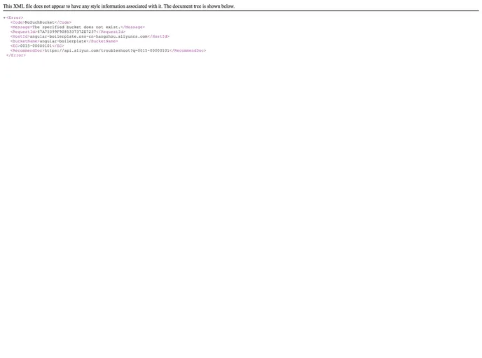 screenshot of Angular Boilerplate