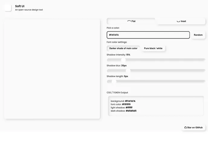screenshot of Soft UI