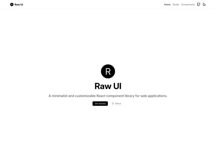 screenshot of Raw UI