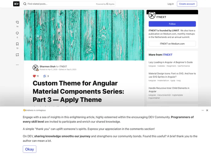 screenshot of Theming Material Components Part 3