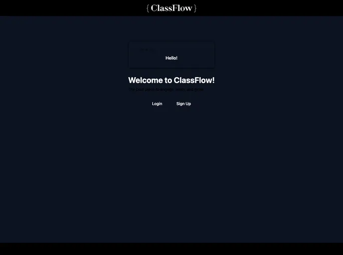 screenshot of ClassFlow