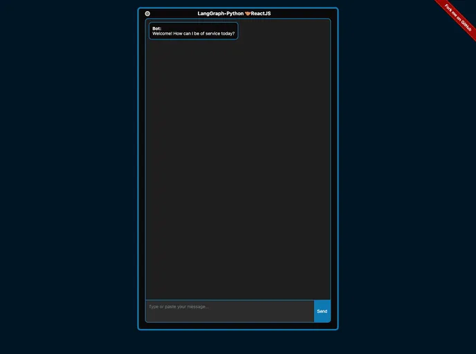 screenshot of LangGraphPy X ReactJS