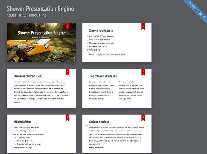 screenshot of Shower