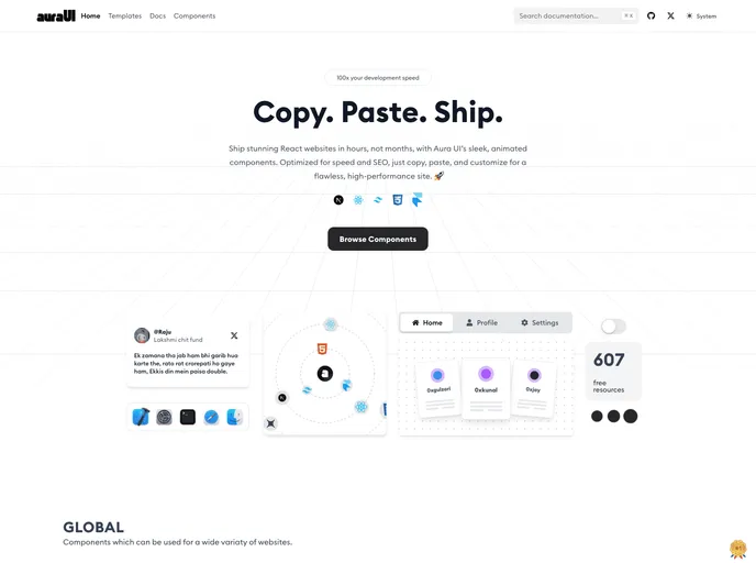 screenshot of Auraui