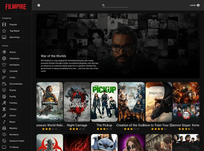 screenshot of Filmpire AI_Powered_Movie_App