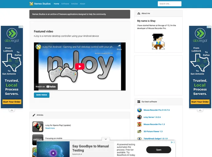 screenshot of Nodejs Angular Starter