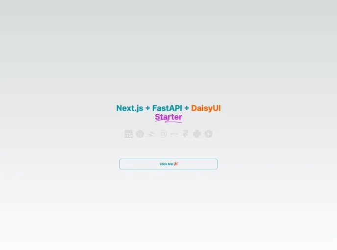screenshot of Next Fastapi Daisy Starter