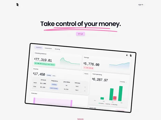 screenshot of Budgeting App
