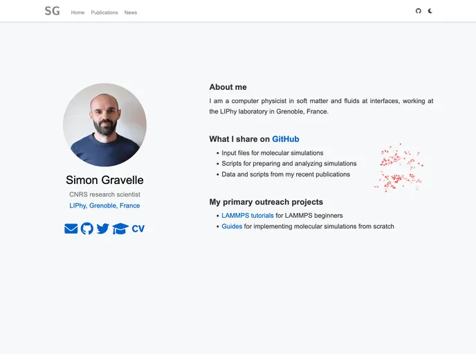 screenshot of Simongravelle.github.io
