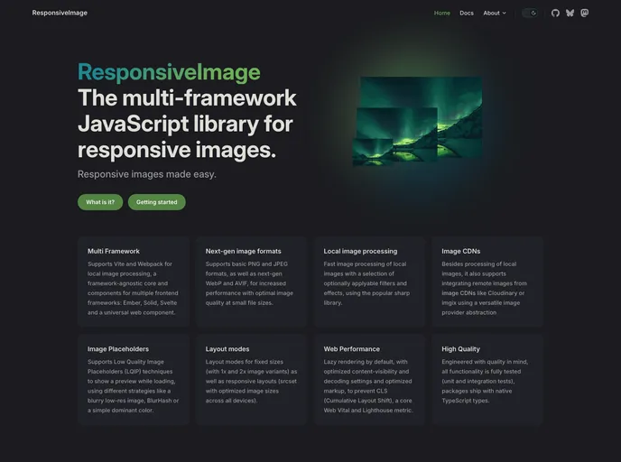 screenshot of Responsive Image