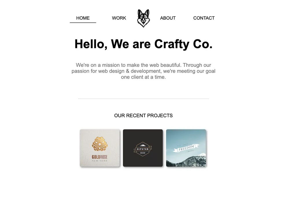 screenshot of Gatsby Crafty Theme