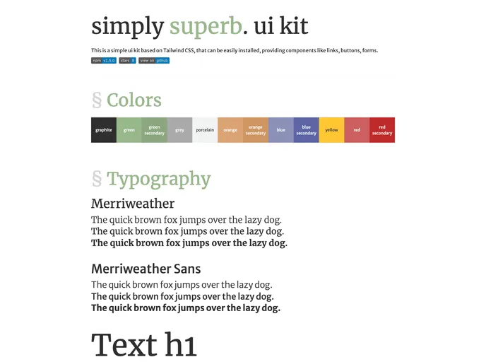 screenshot of UI Kit