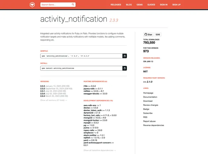 screenshot of Activity_notification