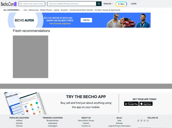 screenshot of Becho.com