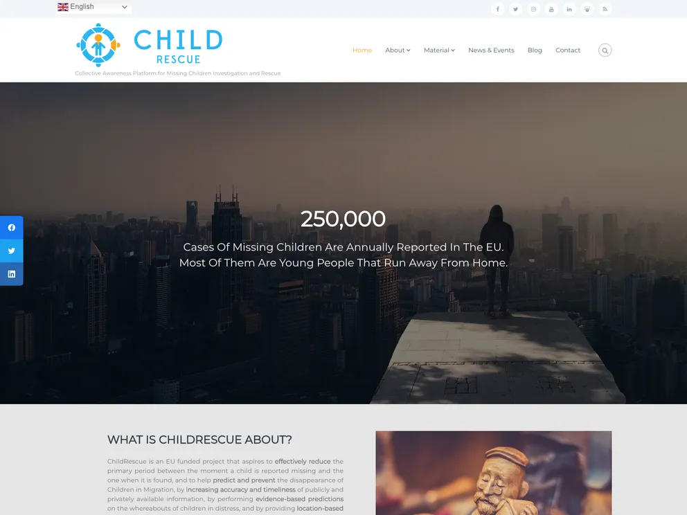 screenshot of Child Rescue UI