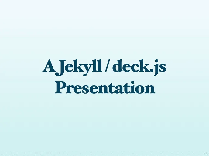 screenshot of Jekyll Deck