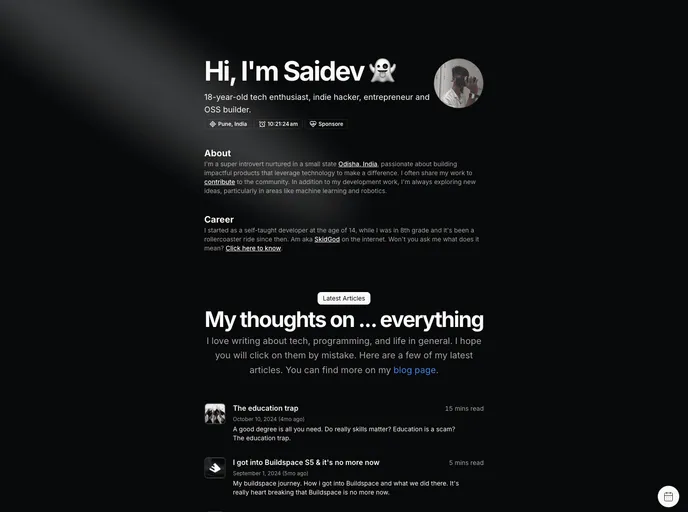 screenshot of Portfolio