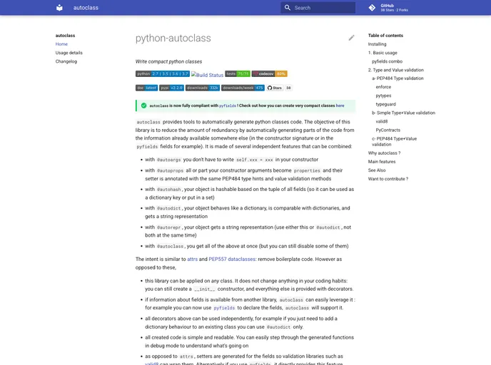 screenshot of Python Autoclass