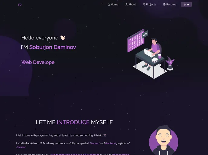 screenshot of Portfolio