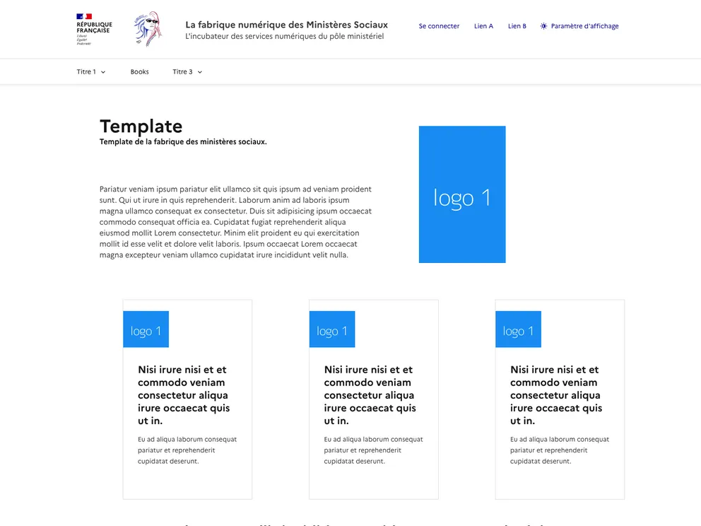 screenshot of Template
