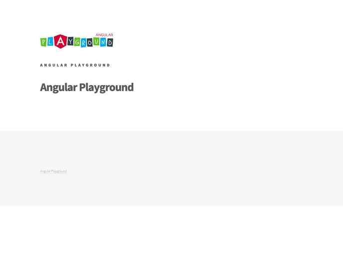 screenshot of Angular Playground