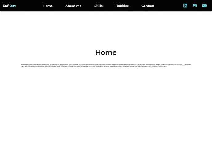 screenshot of Template Hamburger Menu